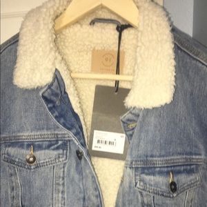 cotton on borg denim jacket